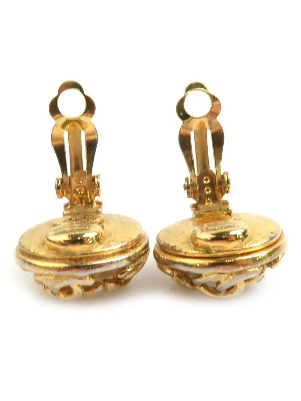 Auth Chanel Vintage Cc Logo Earrings #302870C30B